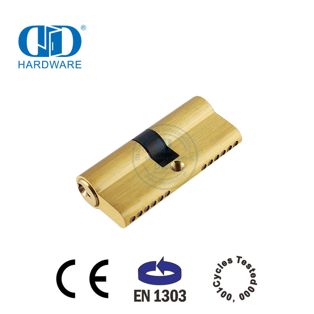 EN 1303 ساتان نحاس يورو قياسي الأجهزة العالمية قفل اسطوانة مزدوجة-DDLC003-70mm-SB