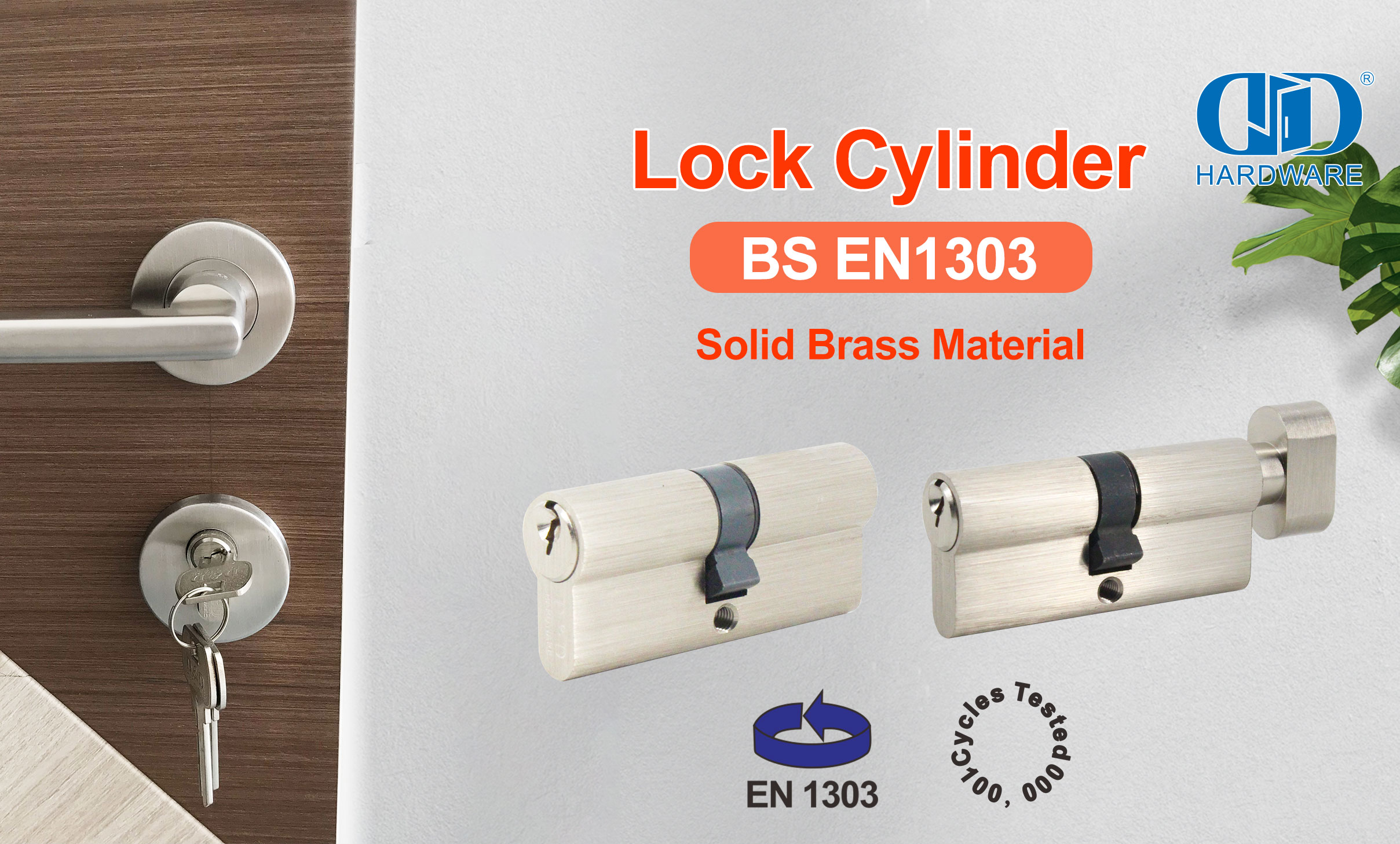 BS EN1303 اليورو اسطوانة قفل مزدوج مفتوح مع الإبهام