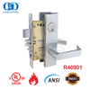 قفل نقر الباب عالي الأمان ANSI المُصنف ضد الحريق من UL لمبنى الشقق-DDAL20