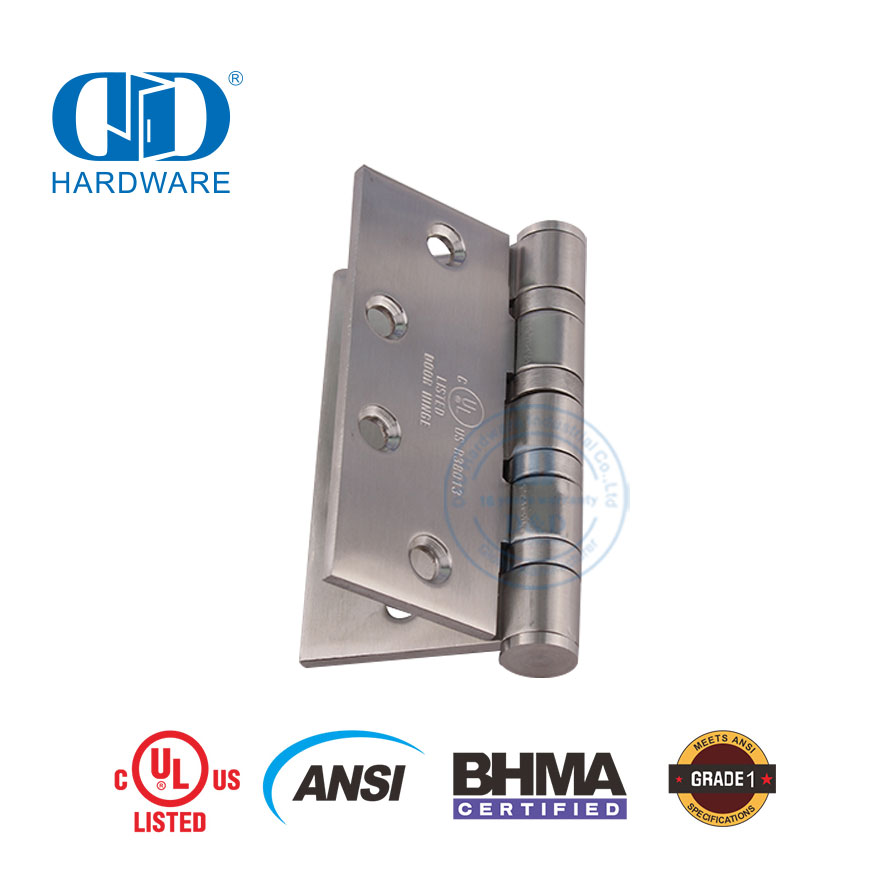 الباب الخارجي من الفولاذ المقاوم للصدأ BHMA ANSI Grade 1 المفصلي شديد التحمل-DDSS001-ANSI-1-4.5x4.5x4.6mm
