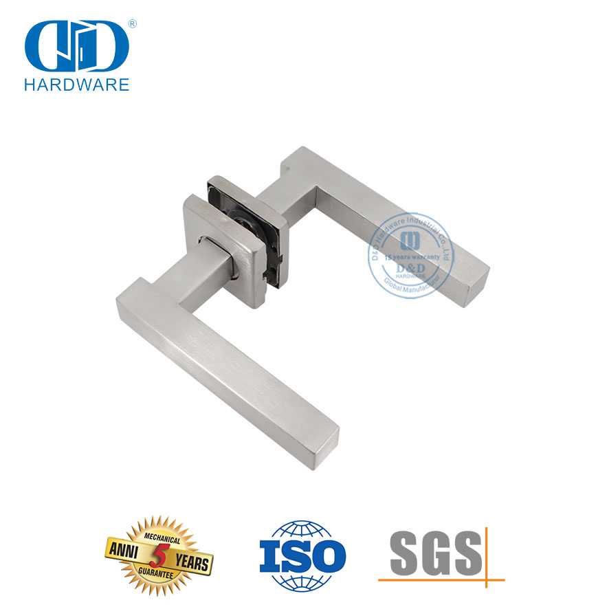 رافعة مربعة للباب الخارجي عالية الجودة SUS 304 أجهزة الباب الأوروبي-DDTH046-SSS