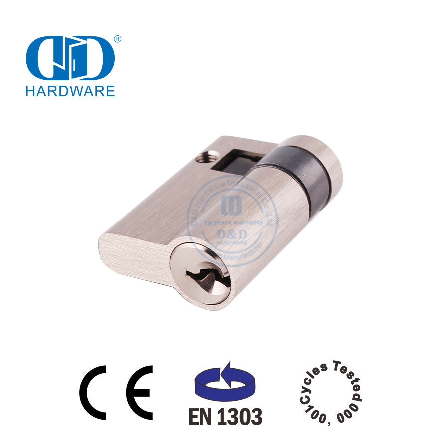 EN 1303 أسطوانة نصف قفل من النحاس الصلب مع مفتاح عادي-DDLC010-45mm-SN