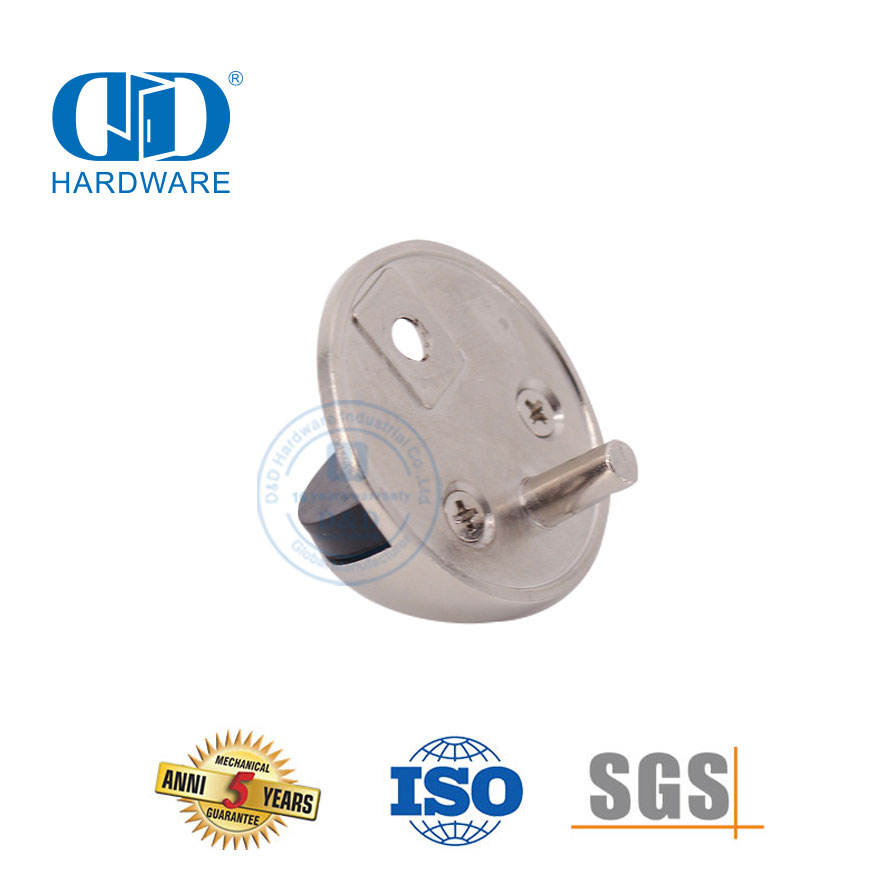 سدادة باب مثبتة على الأرض من النوع المتكامل المضاد للتصادمات من النيكل الساتان-DDDS004-SN