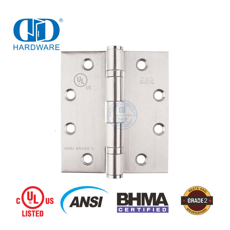 BHMA ANSI الصف 2 مفصل الباب الخارجي المقاوم للحريق للمباني التجارية-DDSS001-ANSI-2-4.5x4x3.4mm