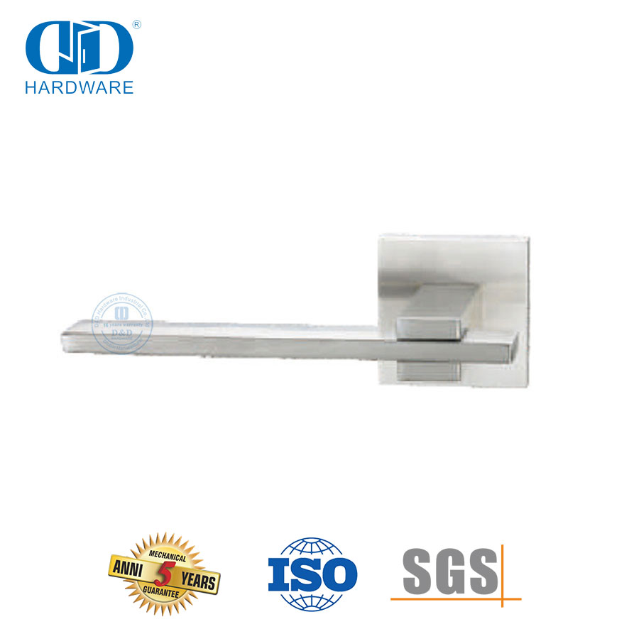 رافعة مقبض الباب الخارجي من الفولاذ المقاوم للصدأ باللون الفضي للباب المعدني-DDTH047-SSS