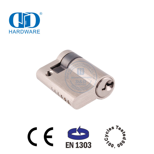 EN 1303 أسطوانة نصف قفل من النحاس الصلب مع مفتاح عادي-DDLC010-45mm-SN