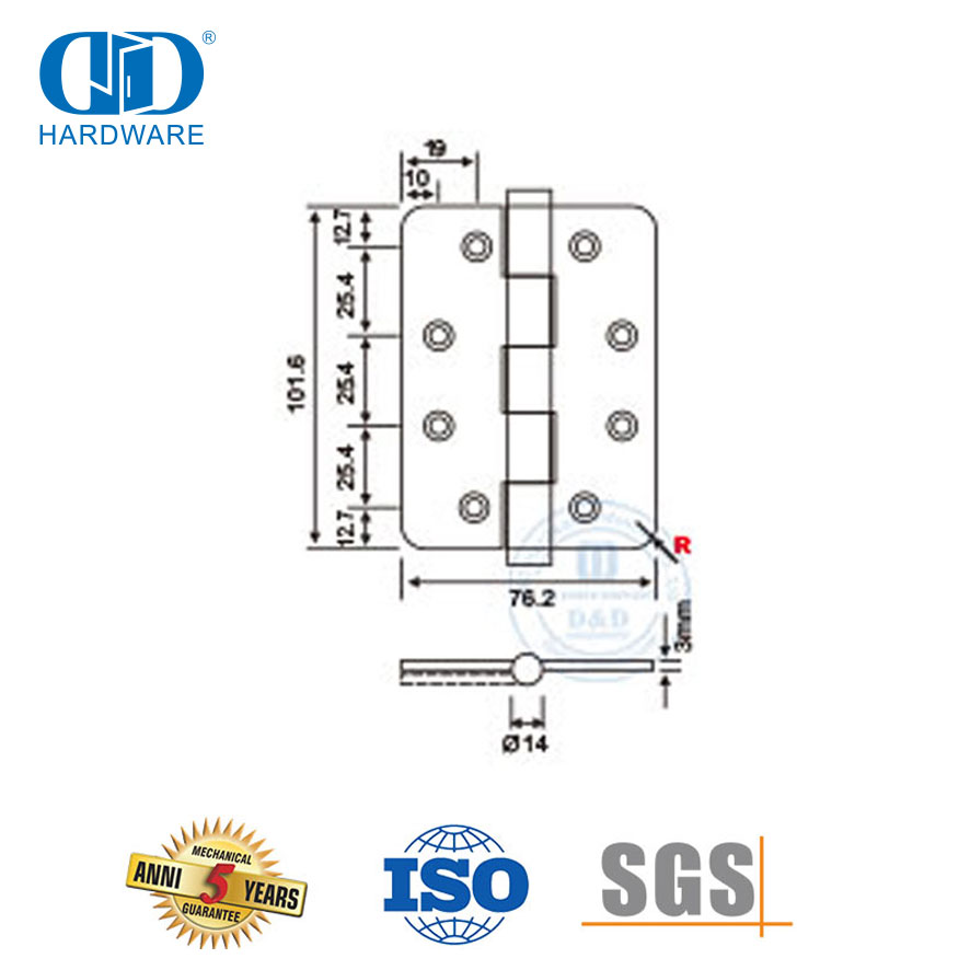 مفصل باب دائري من الفولاذ المقاوم للصدأ بسعر جيد -DDSS006