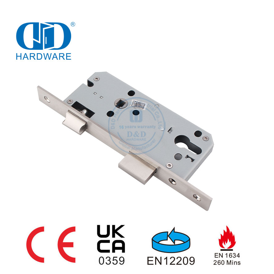 CE EN 12209 قفل وشاح الباب ذو الدوران المزدوج المقاوم للحريق-DDML026-4585-SSS