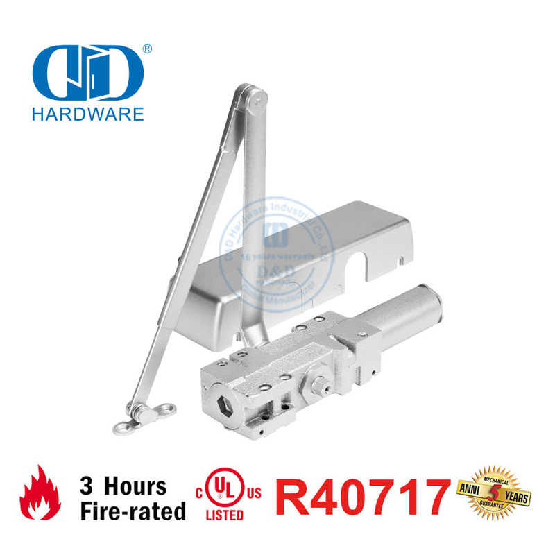 النمط الأمريكي للخدمة الشاقة لأجهزة الأبواب المعدنية ANSI UL10C المدرج في شهادة باب النار Close-DDDC044A