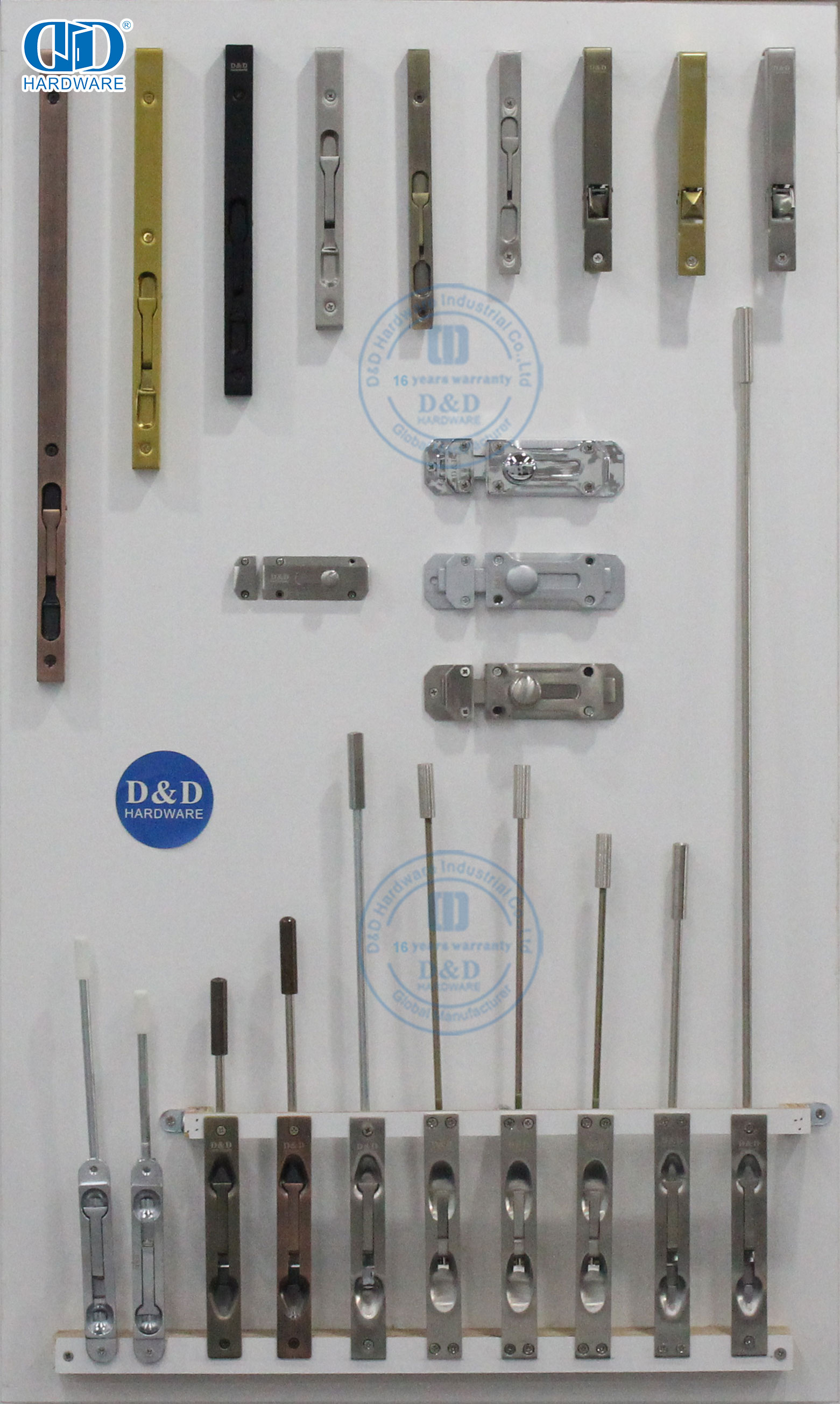 أجهزة الباب المعدنية الصلبة النحاسية رافعة العمل فلوش الباب بولت-DDDB010