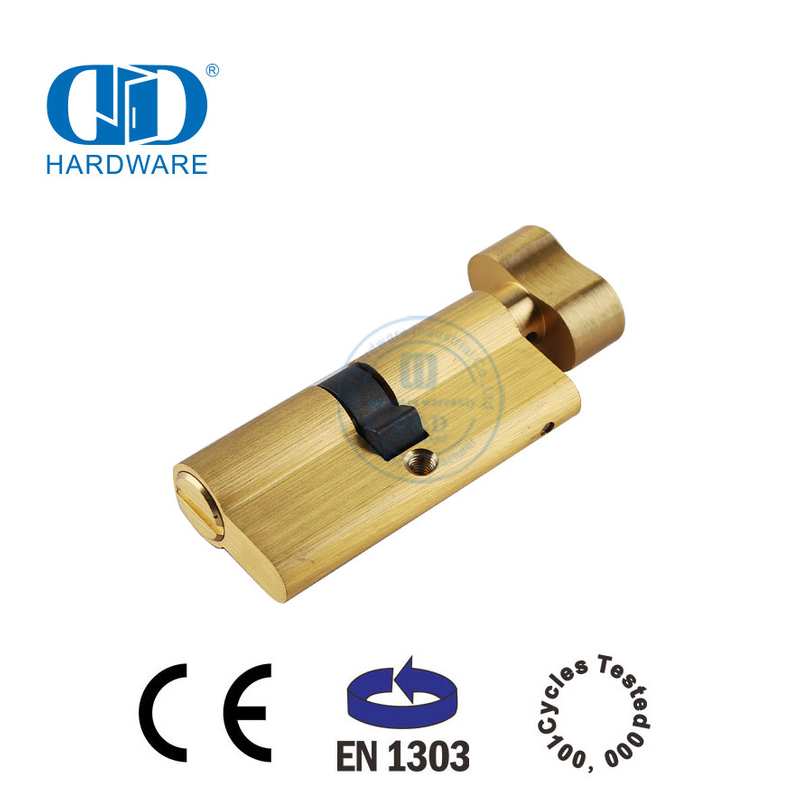 أسطوانة قفل نقر الحمام من النحاس الساتان مع شهادة EN 1303-DDLC007-70mm-SB