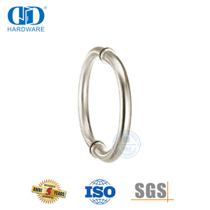 تخصيص شكل دائري خاص الفولاذ المقاوم للصدأ غرفة الاستحمام مبنى المكاتب الزجاج المقسى مقبض الباب-DDPH008