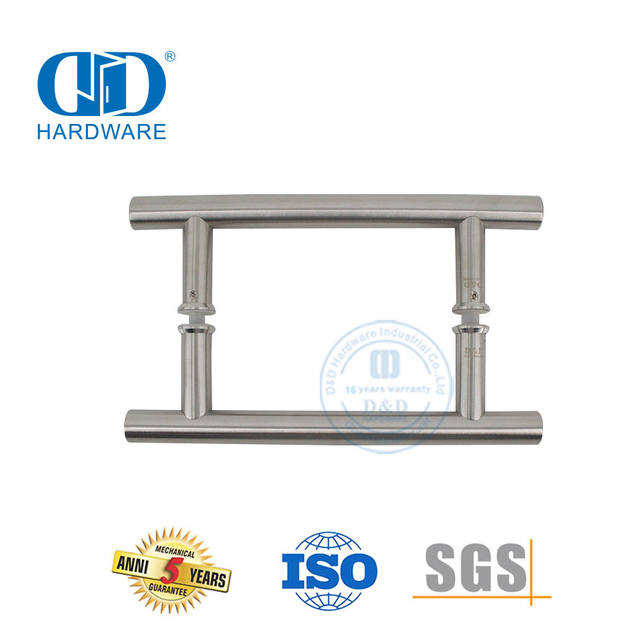 حار بيع H الشكل الفولاذ المقاوم للصدأ أنبوب سحب ودفع دش الباب Handle-DDPH001-A Φ22-SSS