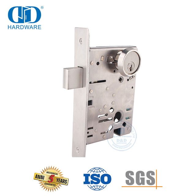 نمط جديد للأمن القياسي الأمريكي التجاري متعدد النقاط للشقق الفندقية قفل باب داخلي -DDAL18