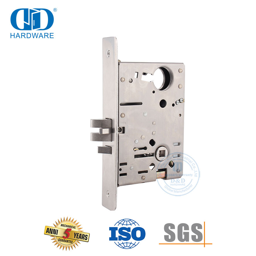 التصميم الحديث الأمريكي القياسي ANSI الفولاذ المقاوم للصدأ أثاث الأمان الأجهزة الخشبية قفل نقر الباب الداخلي -DDAL31