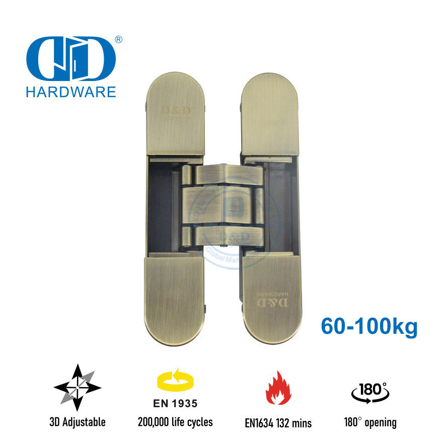 مقاومة للحريق، مفصلة مخفية، 