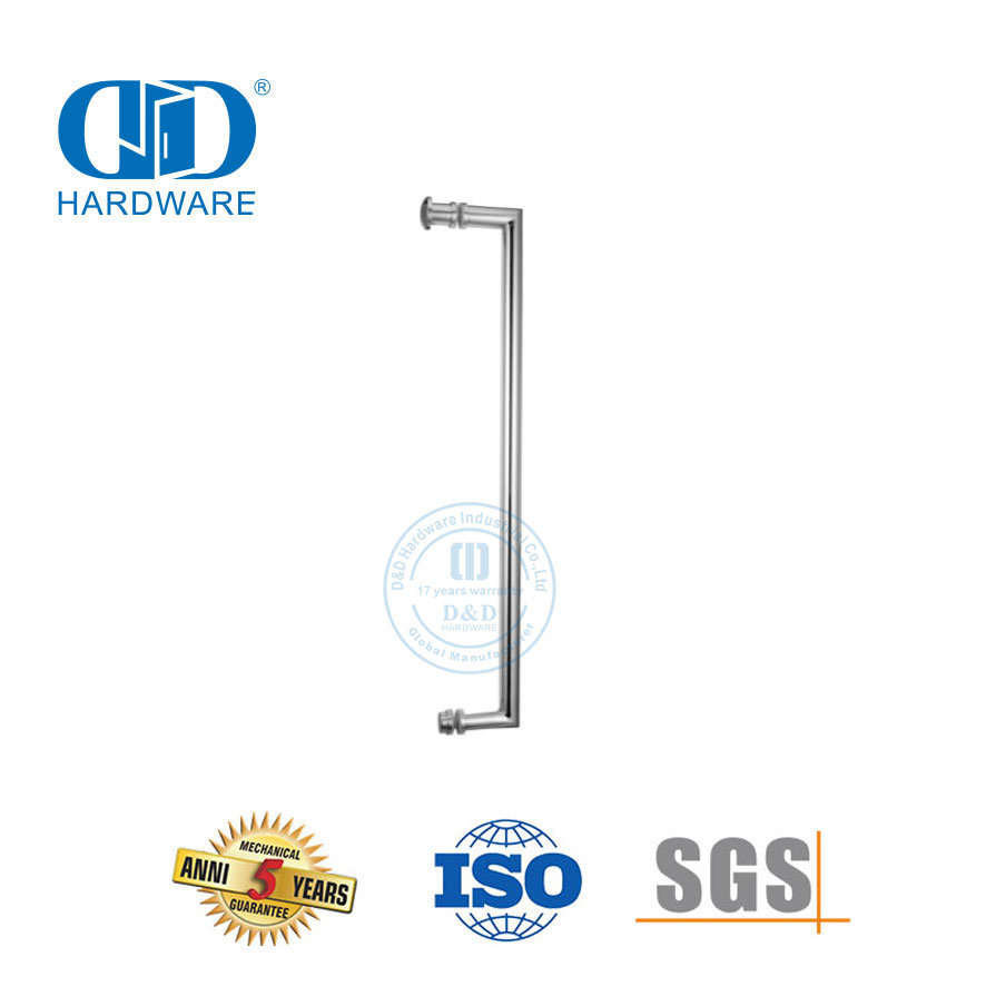 الفولاذ المقاوم للصدأ غرفة الاستحمام مقبض باب زجاجي ملحق باب الحمام جانب واحد سحب Handle-DDPH042