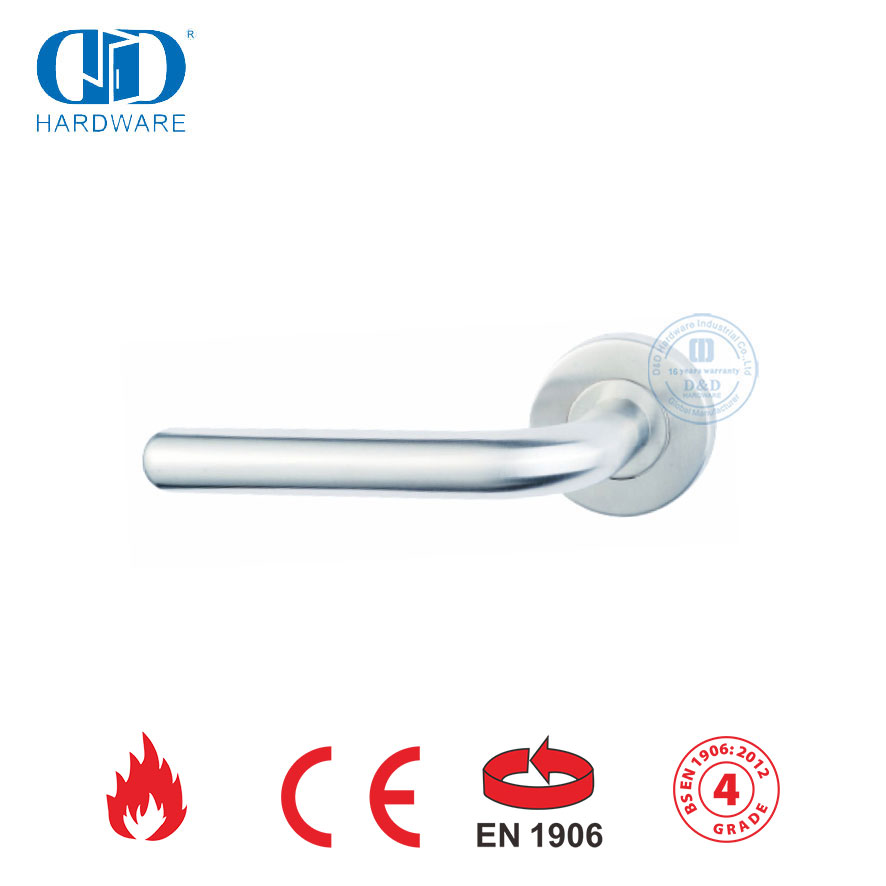 مقبض الباب الخارجي الأمامي على شكل حرف L المعتمد BS EN 1906-DDTH010-SSS