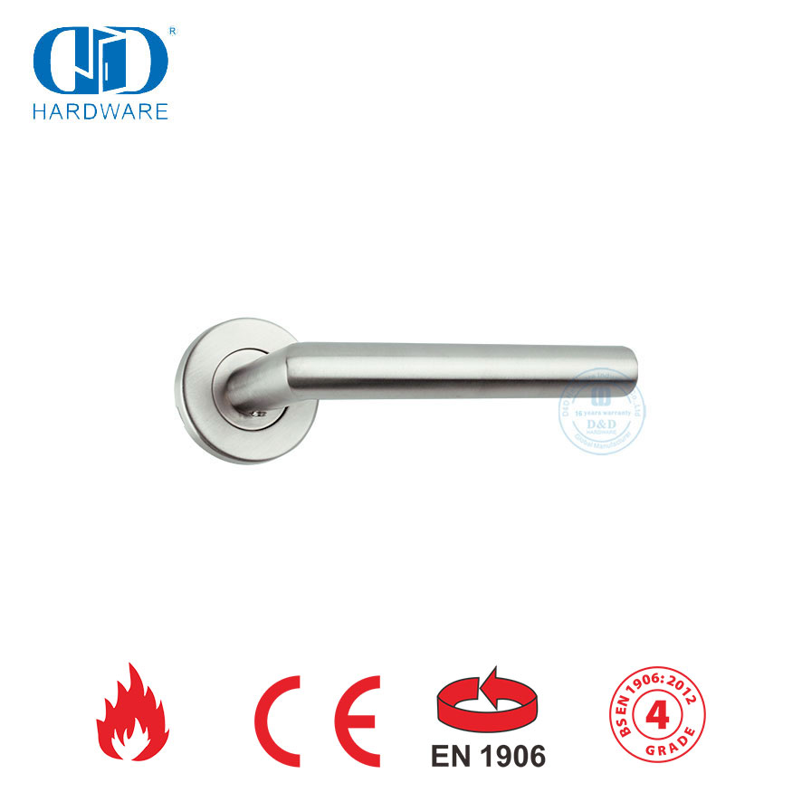 Satin Finish EN 1906 مقابض الأبواب الأمنية للأبواب المعدنية- DDTH003-SSS