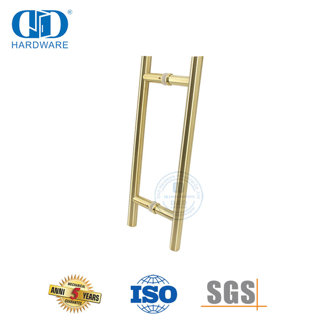 مقبض الباب الزجاجي للحمام المنزلي ذو الطراز الفاخر والمتين الأكثر مبيعًا-DDPH001-D-PVD