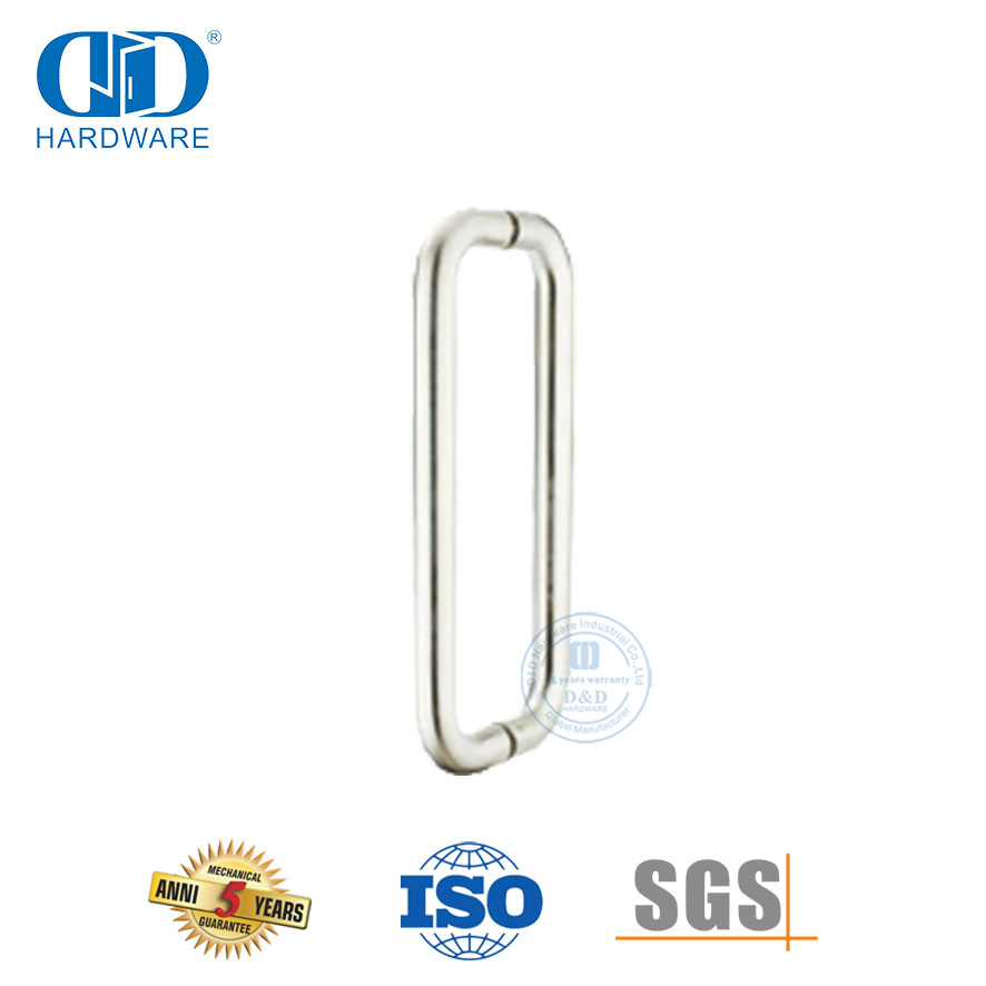 عالية الجودة أنبوب دائري H-نوع الفولاذ المقاوم للصدأ زجاج دش مقابض باب زجاجي Handle-DDPH007-SSS