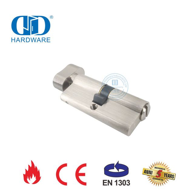BS EN1303 اسطوانة نحاسية صلبة على الطراز الحديث لباب غرفة النوم-DDLC024-70mm-SN