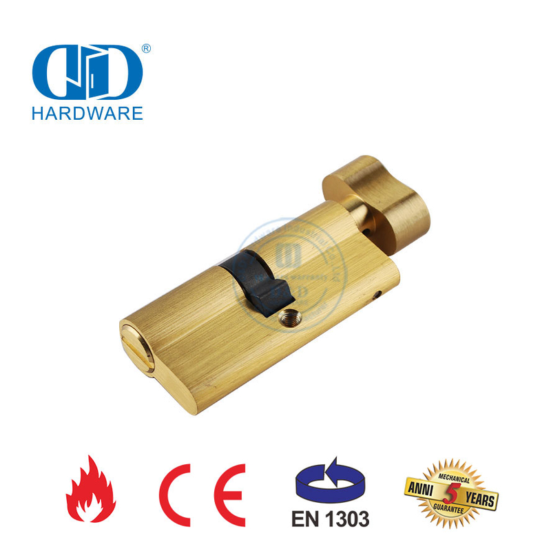 أسطوانة قفل نقر الحمام من النحاس الساتان مع شهادة EN 1303-DDLC007-70mm-SB