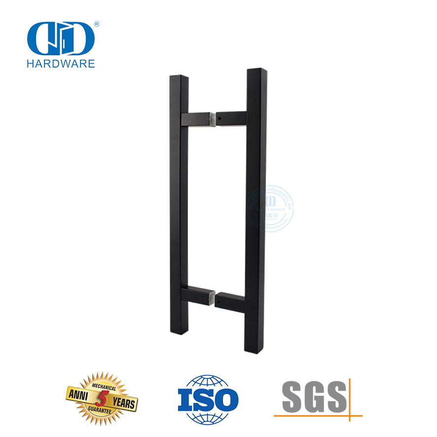 مقبض سحب من الفولاذ المقاوم للصدأ بلمسة نهائية سوداء غير لامعة للباب الزجاجي السكني-DDPH016-D-MB