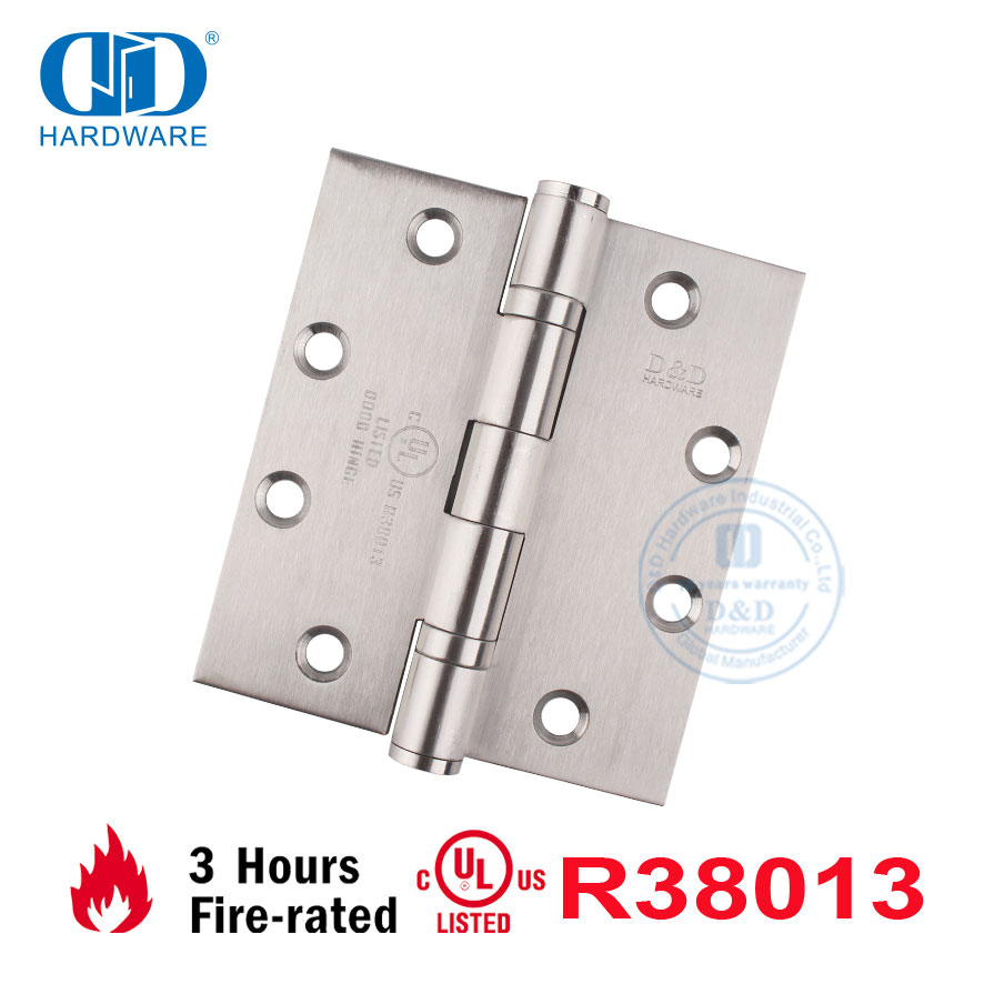 الجملة مقاومة للحريق الأمريكية الفولاذ المقاوم للصدأ شهادة UL مقاومة للحريق أثاث ثقيل الأجهزة الداخلية الباب المفصلي-DDSS002-FR-4.5X4X3mm
