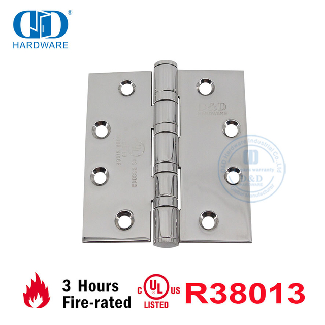 شهادة UL BHMA القياسية الأمريكية المقاومة للحريق من الفولاذ المقاوم للصدأ تجهيزات الأجهزة والأثاث ذات الإغلاق الناعم ومفصلات الأبواب الداخلية الخارجية-DDSS004-FR-4.5x4x3.4mm