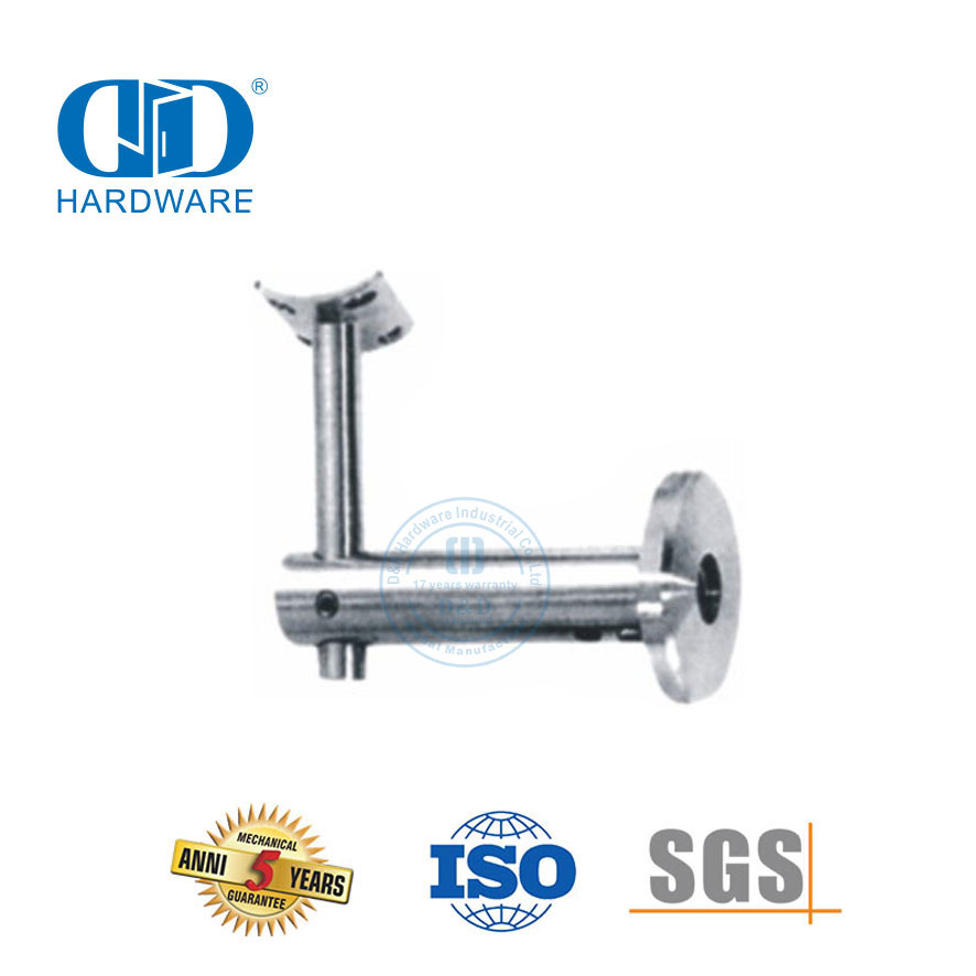 سلالم سلالم إكسسوارات من الفولاذ المقاوم للصدأ زجاج تركيب درابزين قوس جدار درابزين Bracket-DDHB005