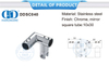 الفولاذ المقاوم للصدأ أعلى الأجهزة البحرية للطي تركيبات موصل قطب لوحة زجاجية قوس Connector-DDSC040
