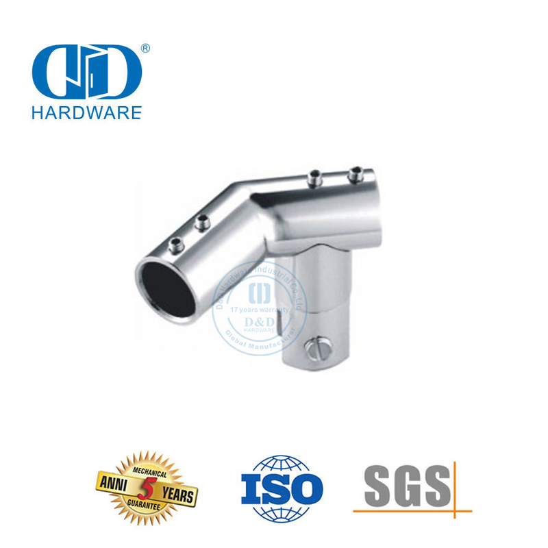 الفولاذ المقاوم للصدأ الأنابيب قابل للتعديل إلى الأنابيب مرآة الزجاج موصل الزجاج لوحة قوس موصل DDSC039