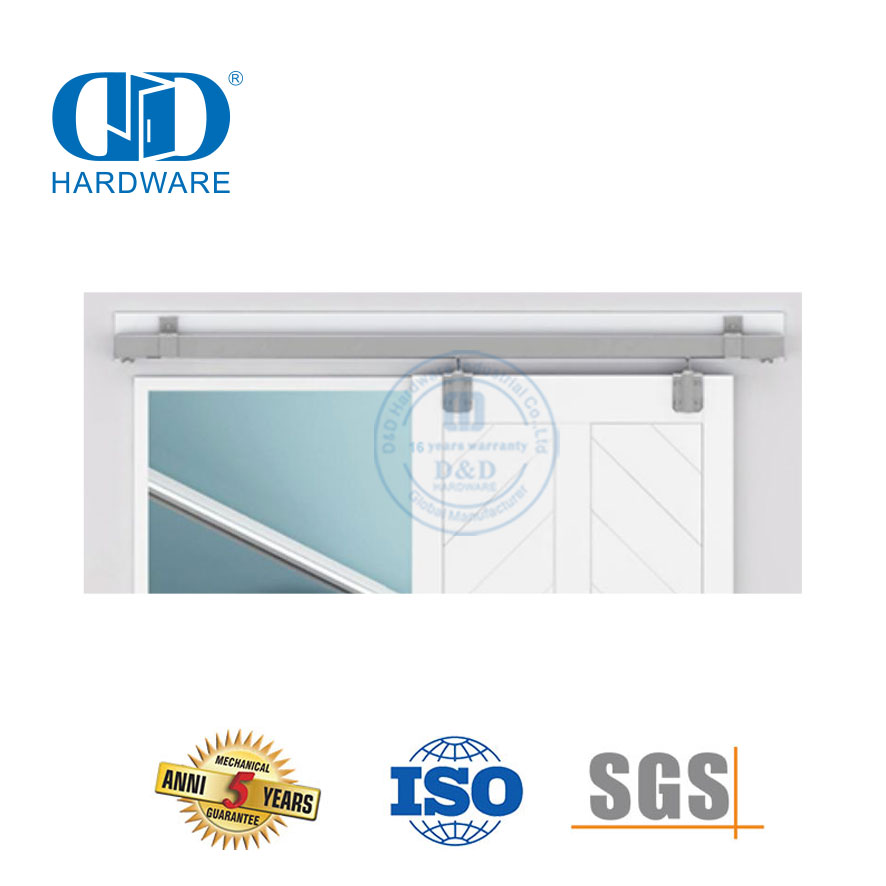 الفولاذ المقاوم للصدأ تصميم الحد الأدنى الثقيلة باب جرار البيت الخارجي باب الحظيرة الأجهزة-DDBD036