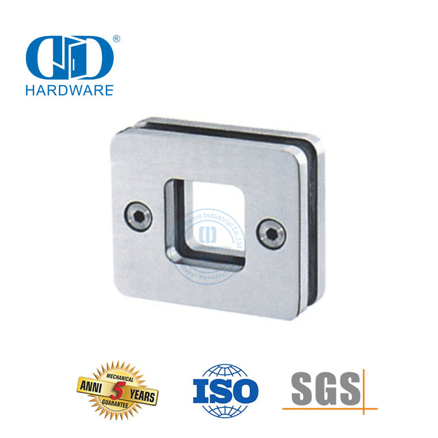 الفولاذ المقاوم للصدأ زجاج انزلاق الباب قفل مقبض الحمام مربع باب زجاجي منزلق مقعر Handle-DDSK019