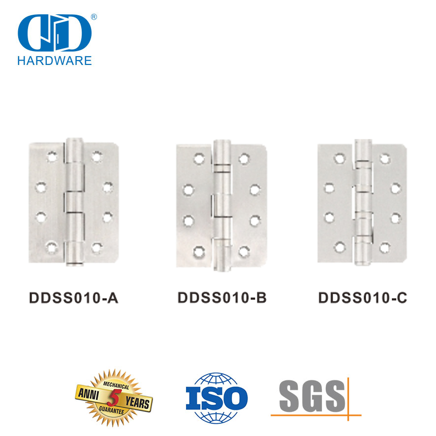 مفصلة باب دائرية واحدة من الفولاذ المقاوم للصدأ ذات زاوية مربعة واحدة-DDSS010