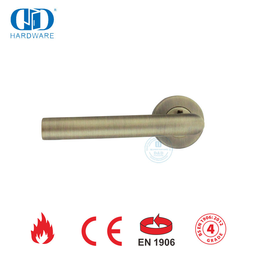 شهادة EN 1906، مقبض الباب الخارجي من نوع الرافعة النحاسية العتيقة، DDTH003-AB