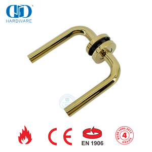 مرآة نحاسية مصقولة ذهبية EN 1906 مقبض باب من النوع الأنبوبي-DDTH002-PB