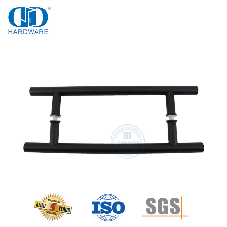 مسمار من خلال تثبيت مقبض سحب كلاسيكي من النوع T باللون الأسود غير اللامع-DDPH001-D-MB