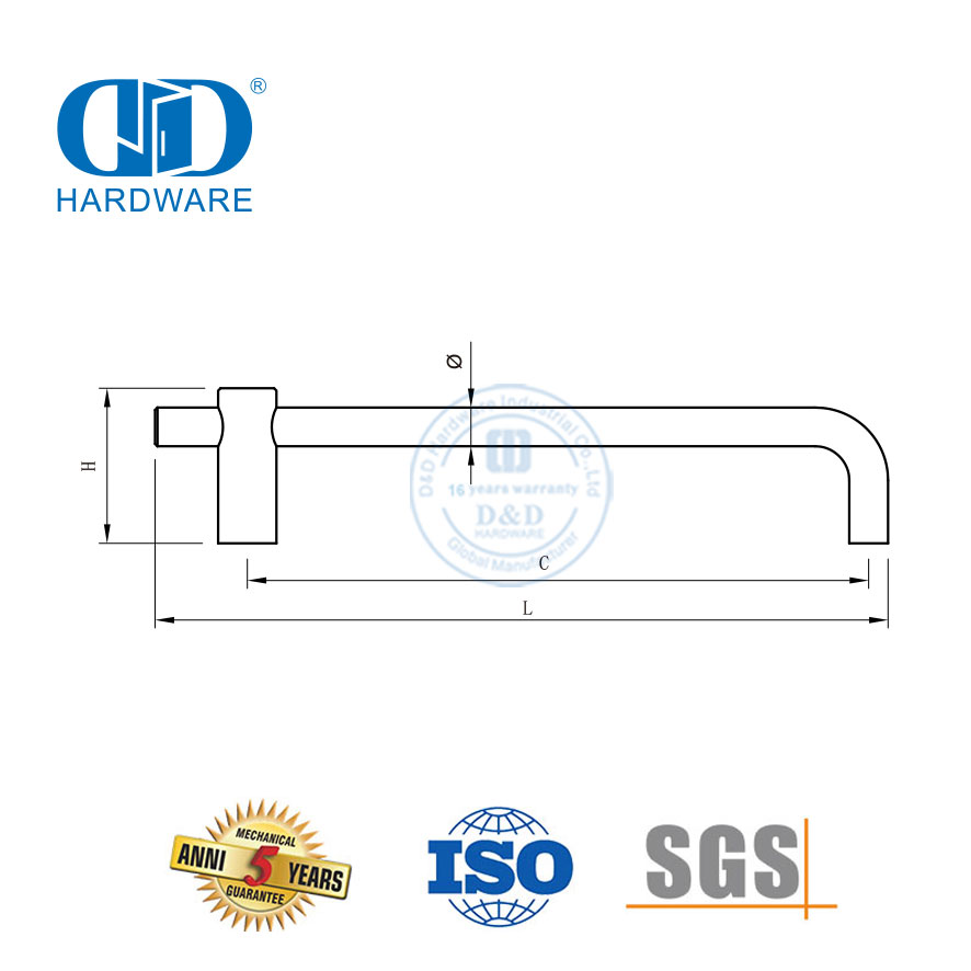 حار بيع الفولاذ المقاوم للصدأ مقبض الباب الأثاث درج خزانة سحب مقبض للمطبخ-DDFH028