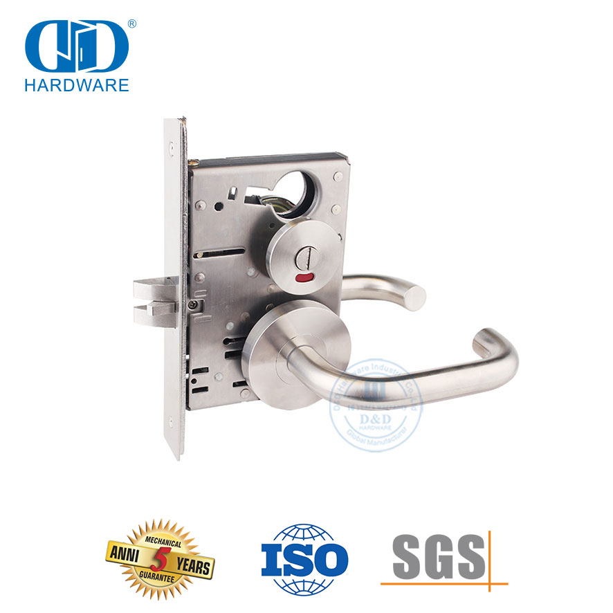 الأمريكية القياسية ANSI الفولاذ المقاوم للصدأ الخصوصية اسطوانة الأثاث الحمام غرفة نوم دخول الباب نقر قفل Body-DDAL22