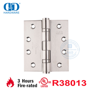 الفولاذ المقاوم للصدأ UL المدرج في المعيار الأمريكي ANSI المقاوم للحريق نقر كامل الباب التجاري المفصلي-DDSS001-FR-4X3.5X3mm