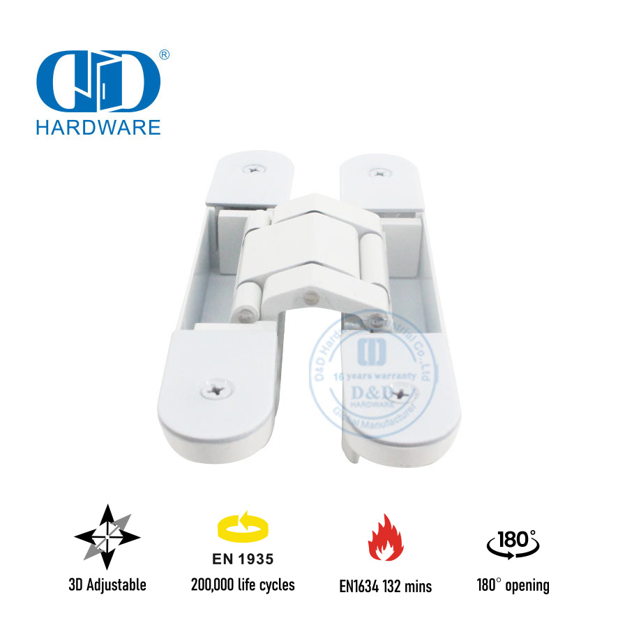 مفصلة باب مخفية ثلاثية الأبعاد من سبائك الزنك قابلة للتعديل-DDCH008-G40