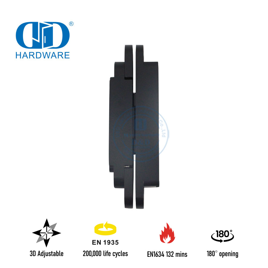 تشطيبات مختلفة من سبائك الزنك ثلاثية الأبعاد مخفية وأمان داخلي قابل للتعديل لمفصلات الأبواب-DDCH008-G40