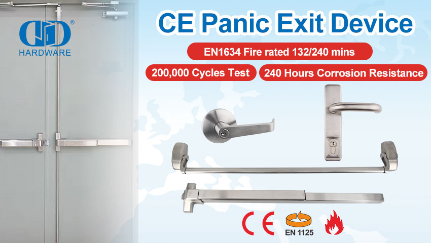 ما هو جهاز خروج الذعر CE EN1125 ولماذا هو ضروري للأبواب المصنفة الحريق