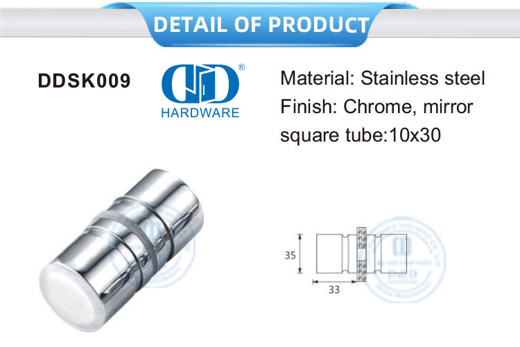 تخصيص مقبض الباب الألومنيوم قفل مقبض الباب دش مقبض زجاج الباب Knob-DDSK009