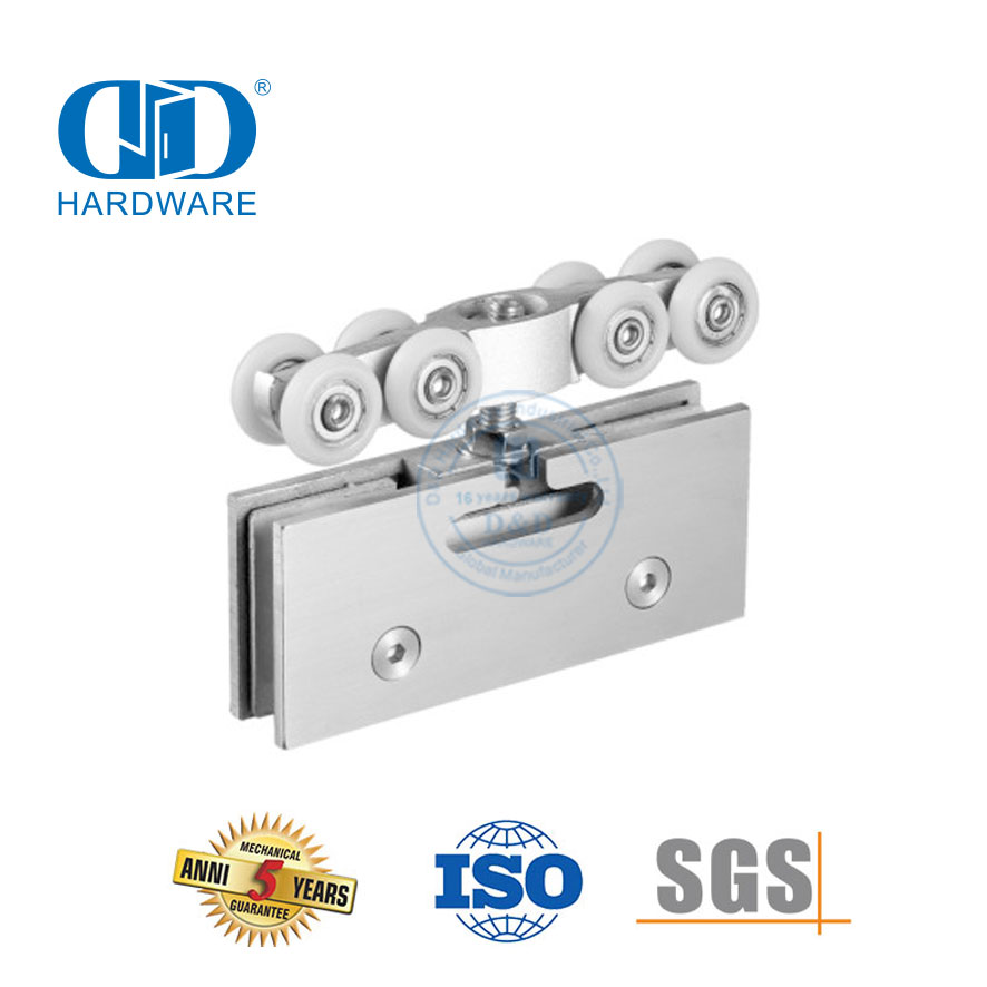 الباب المشبك الفولاذ المقاوم للصدأ الحديد انزلاق الباب شنقا الأسطوانة اكسسوارات الأثاث لانزلاق مزدوج Door-DDGS132