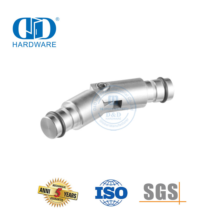 أنبوب زاوية إدراج الفولاذ المقاوم للصدأ إكسسوارات زجاجية أجهزة الباب زجاج الباب المناسب للحمام مرحاض-DDGS130