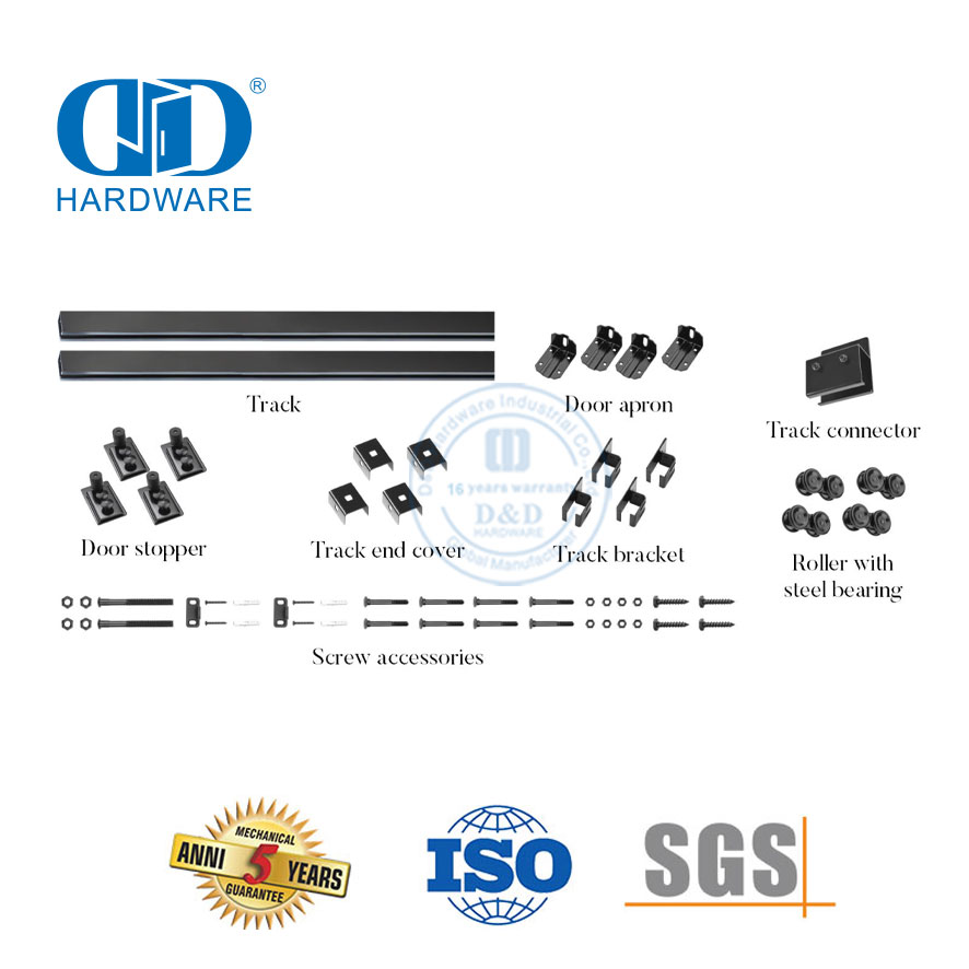 الفولاذ المقاوم للصدأ الحديثة انزلاق الباب الأجهزة الثقيلة باب الحظيرة الأجهزة عجلات الأسطوانة الأجهزة للفندق-DDBD040
