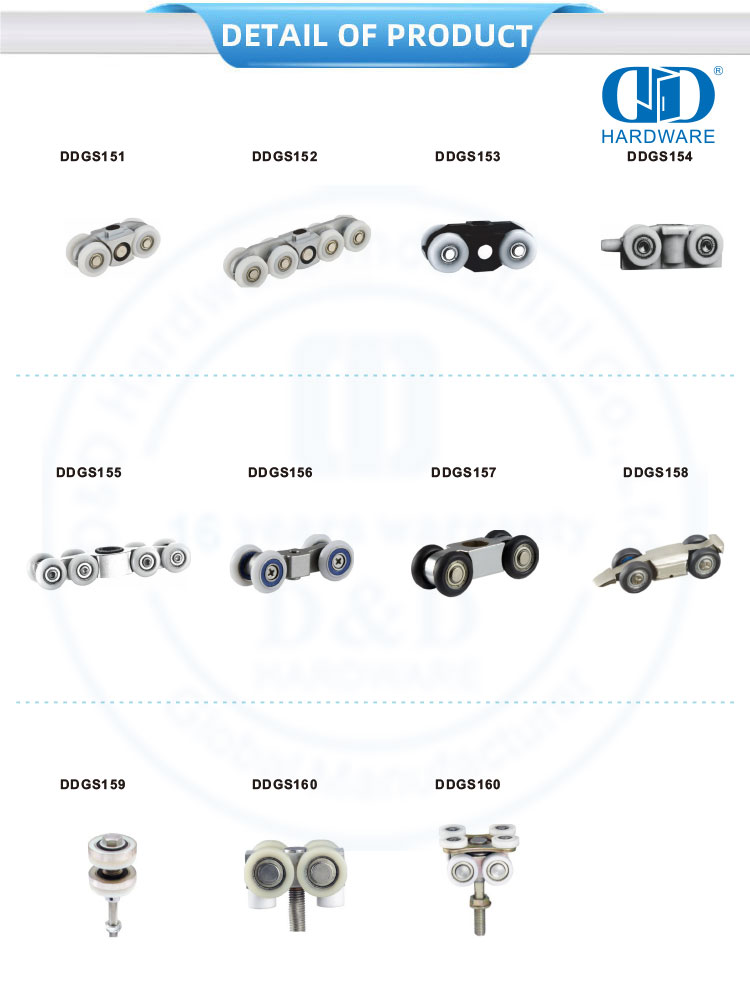 الفولاذ المقاوم للصدأ فرملس دش انزلاق الباب الأجهزة الزجاج الملحقات مجموعة أثاث ملحق للحمام-DDGS160
